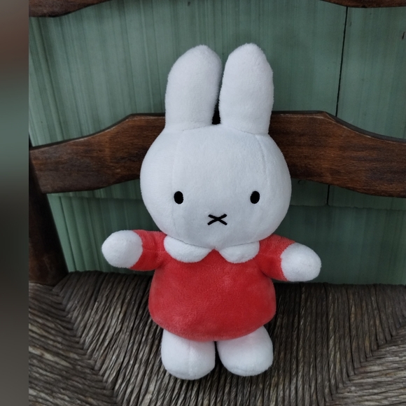 DICK BRUNA Miffy Tiamo Bunny Rabbit Lovey Baby Rattle plush stuffed animal 9in - Picture 3 of 13